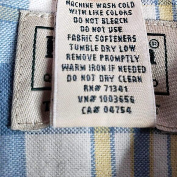 LL Bean Shirt Mens Large L Long Sleeve Heavy Canvas Button Up Collared Plaid - Picture 6 of 11